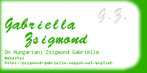 gabriella zsigmond business card